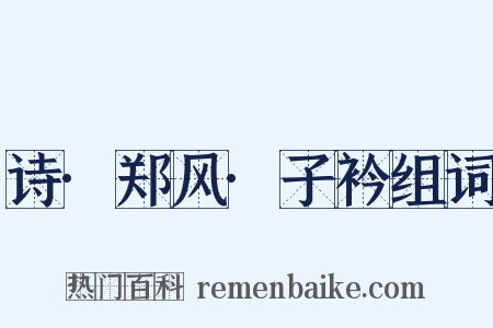 诗·郑风·子衿组词是什么意思的图片